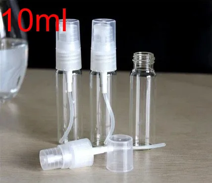 

Wholesale and Retail 100pcs/lot Transparent Glass Bottles10ml Empty Cosmetic Spray Clear Refillable Bottles
