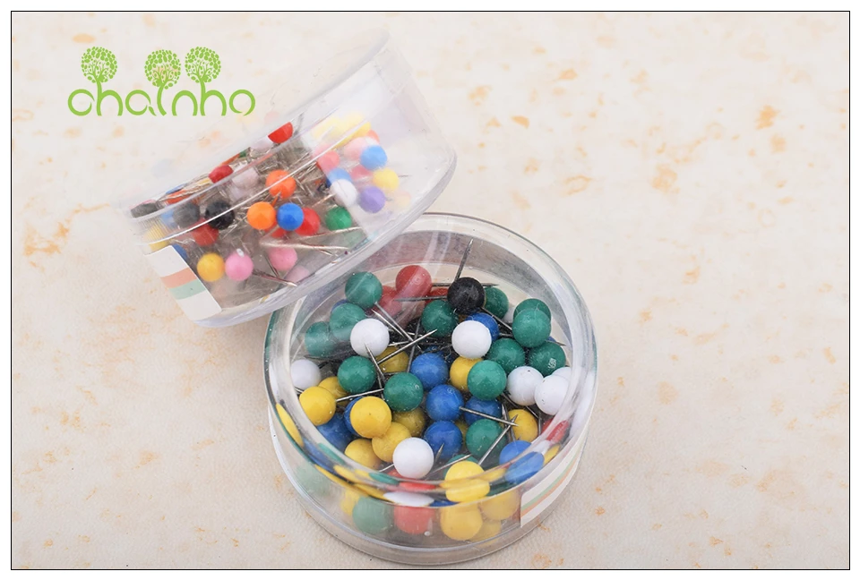Chainho, 2 коробки/упаковка, круглые формы, два размера, цветные, локализация прямые булавки для квилтинга и шитья рукоделие и швейные булавки, ND006