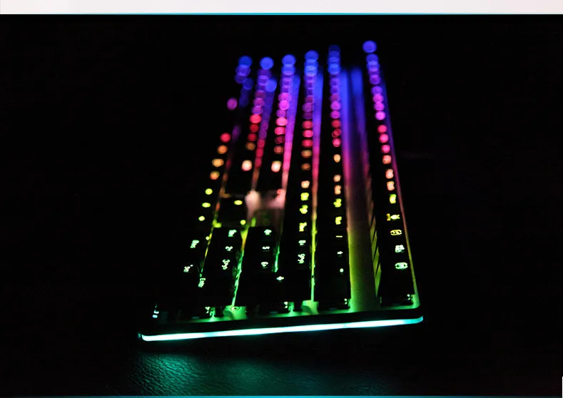 Rapoo V720 RGB подсветка Механическая игровая клавиатура 108 клавиш N-Key rolllover механический переключатель компьютерная игровая клавиатура