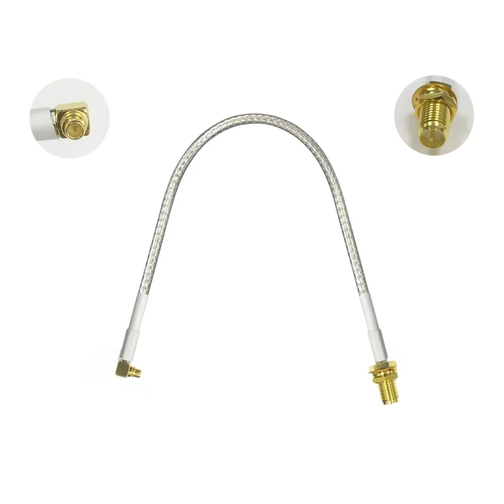 

Reverse RP SMA jack nut (male pin) switch MMCX male right angle Pigtail Cable RG316/RG174 for wireless router antenna adapter