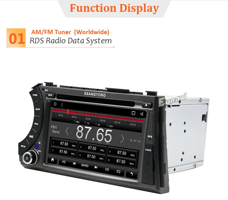 Discount Eunavi 7" 2 din Android 8.1 TDA 7851 car dvd gps stereo for ssangyong Kyron Actyon 4G Wifi BT support DVR OBD2 1024*600 russian 2