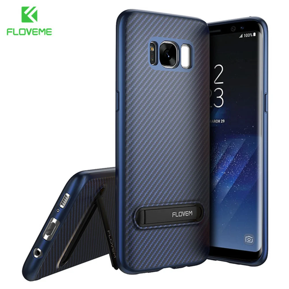 Чехол FLOVEME для Samsung Galaxy S9 S8 Plus мягкий чехол из углеродного волокна S7 Edge Note