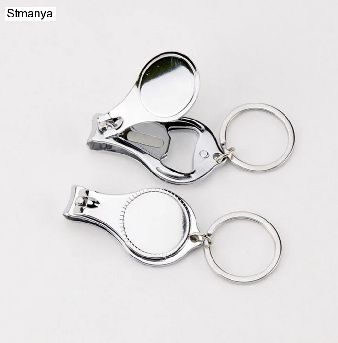 

New Design Nail Clipper Metal Keychain Multifunctional Round Drops Nail Scissors Key Chain KeyRing Best Gift #17084