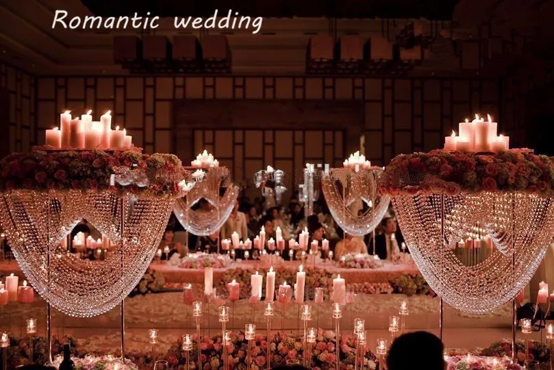 Best Price 3pcs/lot acrylic crystal flower centerpiece Tall crystal wedding Centerpiece crystal wedding cake pillar Wedding decorations Best Price 3pcs/lot acrylic crystal flower centerpiece Tall crystal wedding Centerpiece crystal wedding cake pillar Wedding decorations