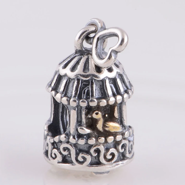 NEW Fits Pandora Charms Bracelet 925 Sterling Silver Beads Golden Nightinggale Bird Charm DIY Making Necklaces &amp Pendants | Украшения и