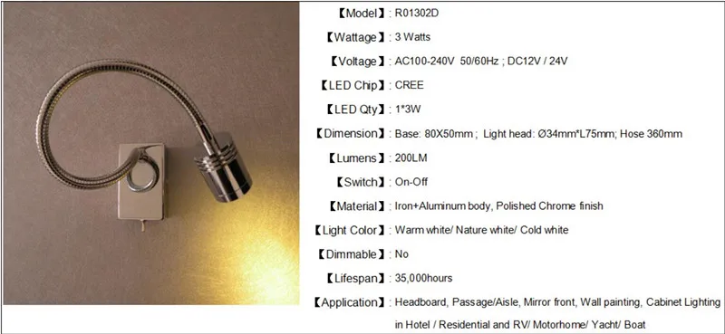 Topoch 2x Гибкие Настенные Лампы Pin-Up 3 Вт CREE светодиодный 200LM Ra> 85 AC100-240V компоненты качества ИДЕАЛЬНЫЙ СВЕТИЛЬНИК