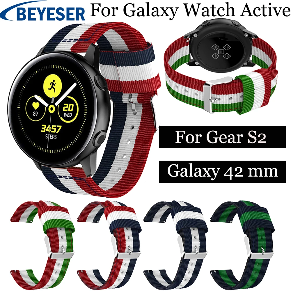 

Nylon Watchstrap for Samsung Galaxy Watch active Band Replacement strap for Samsung Galaxy Watch 42mm sport Band For Gear S2