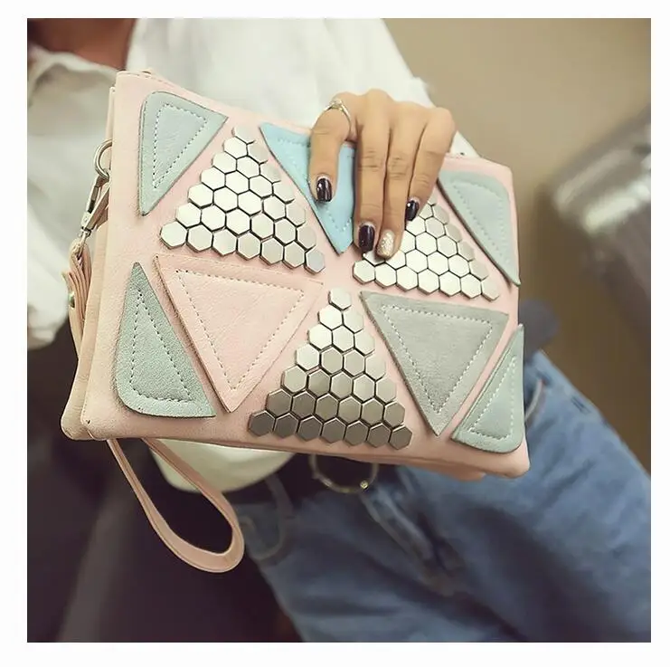 Расшитая блестками Лоскутная сумка, роскошная сумка, дизайнерская сумка для женщин, известный бренд, заклепка, сумка-конверт, женская сумка-мессенджер