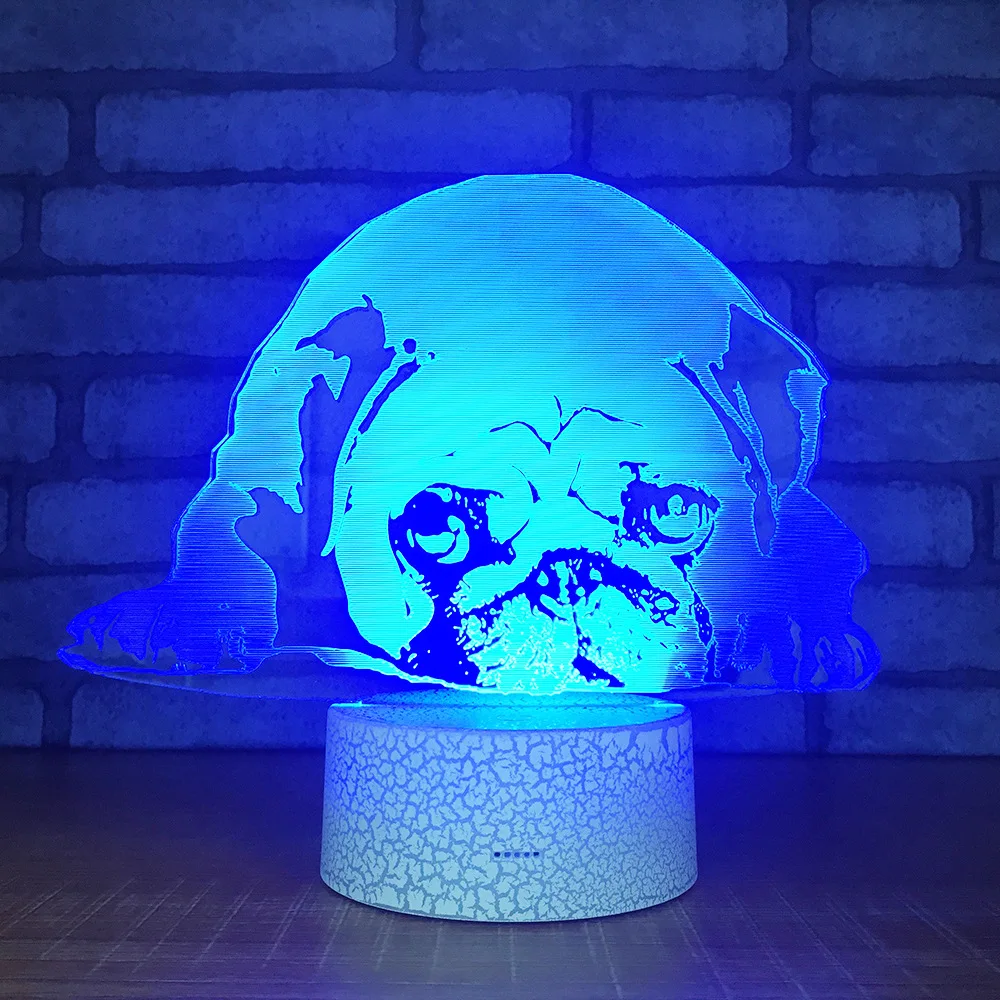 Красочный 3d настольная лампа оригинальность маленький ночник светильник Diy Led