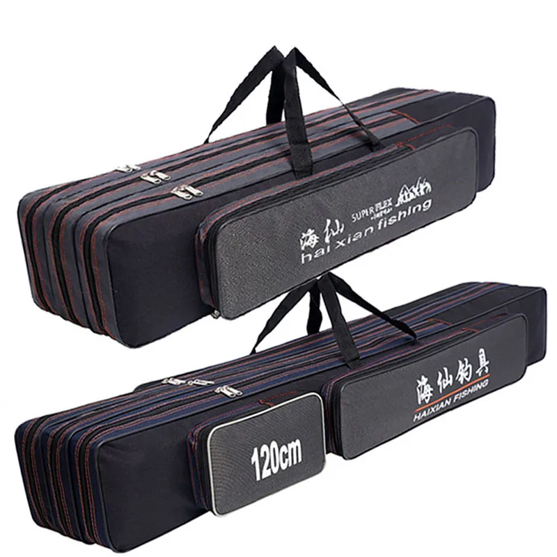 

Multi-Purpose Fishing Bag Canvas Material Outdoor Sport Pack Black Package Two-layer/Three-layer Available Throughout The Year