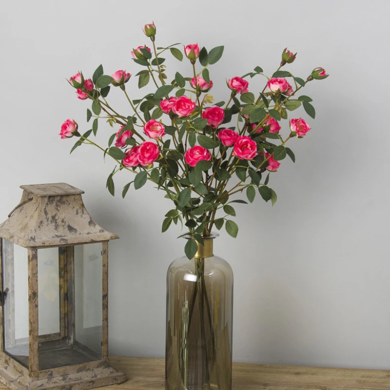 6 heads Small Tea Rose Fake Flowers Branch Silk Real Touch Artificial Flowers Camellia for Home Garden Decoration Wedding Flores 6 heads Small Tea Rose Fake Flowers Branch Silk Real Touch Artificial Flowers Camellia for Home Garden Decoration Wedding Flores