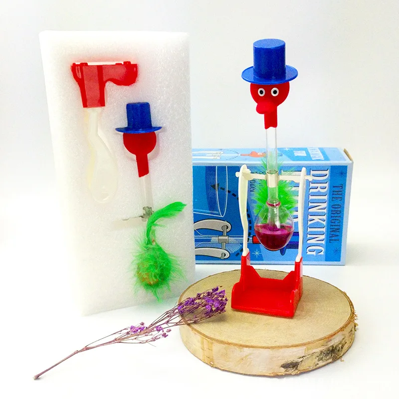 

1 Pcs Novelty Drinking Water Bird Toy Non-Stop Liquid Glass Permanent Duck Crative Educational Gift Toys For Kids Boy Girl