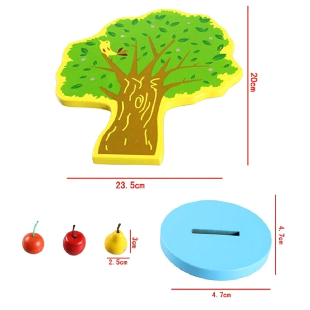 Новые деревянные магнитные яблока фруктовое Дерево DIY строительные блоки Комплект Дети Монтессори обучающая игрушка для детей подарок на