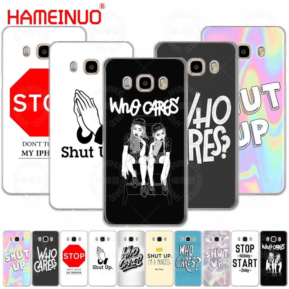 HAMEINUO Who cares чехол для телефона Samsung Galaxy J1 J2 J3 J5 J7 MINI ACE 2016 2015 prime | Мобильные телефоны и