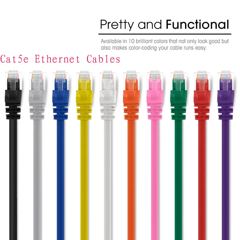 1FT Cat6 Yellow Ethernet Network Patch Cable RJ45 Lan Wire 1 Feet 25 Pack