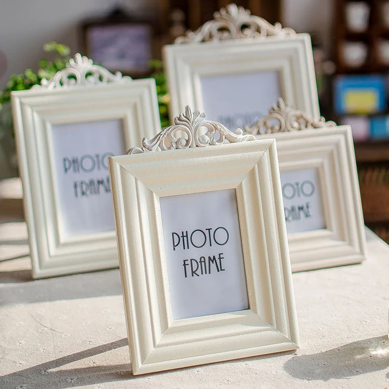 

Carve Patterns Designs Small 5 Inches 6 Inches 7 Inches European-style Wooden Creative Table Photo Frame Baby Pictures Frames