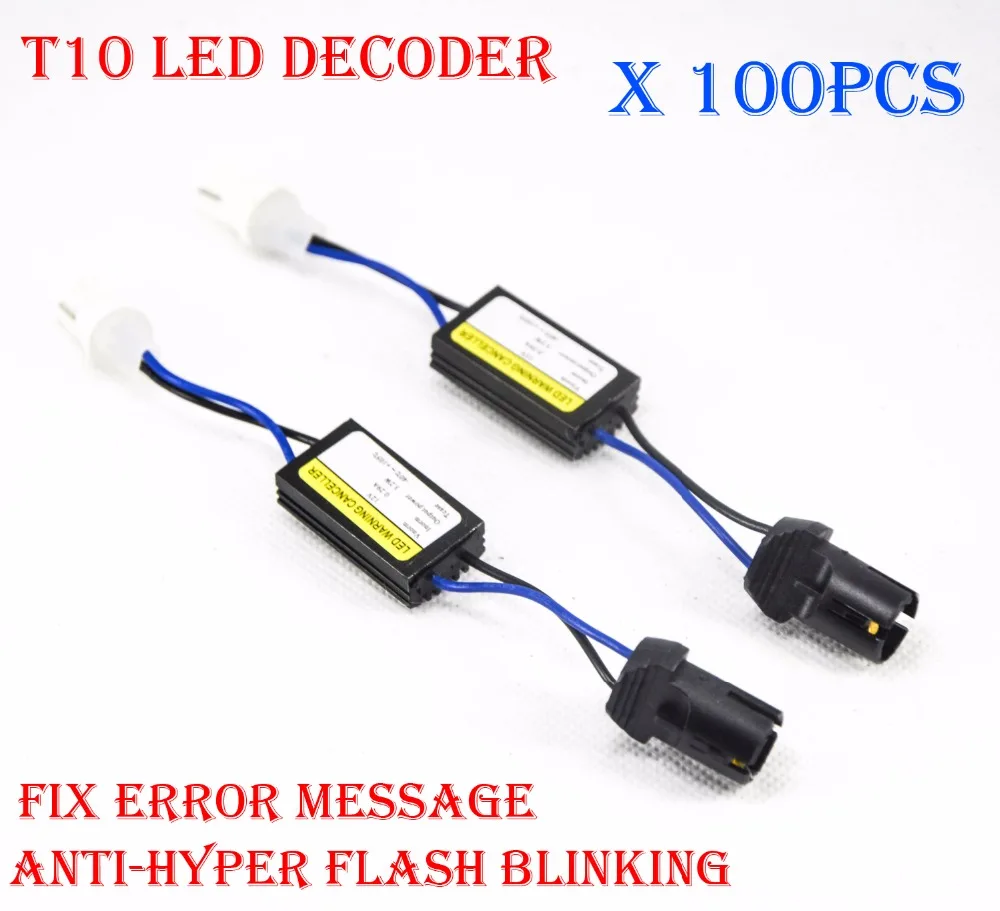 

100PCS/Lot T10 T15 194 W5W 168 921 LED Bulb Canbus Error Free Warning Canceler Decoder Resistor Capacitor Adapter 12V 0.29A 3.2W