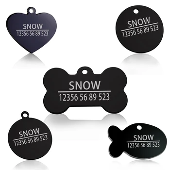 

New 1pcs Pawfect New Free engraving Dog cat tag Dog collar Stainless steel ID tag name telephone Pet Dog Cat collar accessories