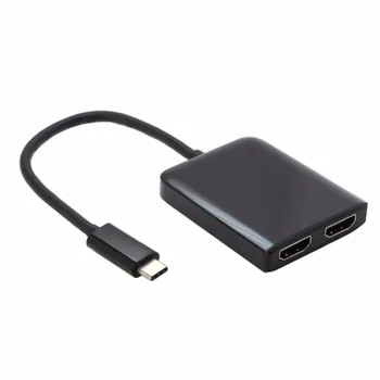 

Dual HDMI 4K 30HZ to USB-C USB 3.1 Type C Adapter for Laptop & Macbook & Monitor HDTV