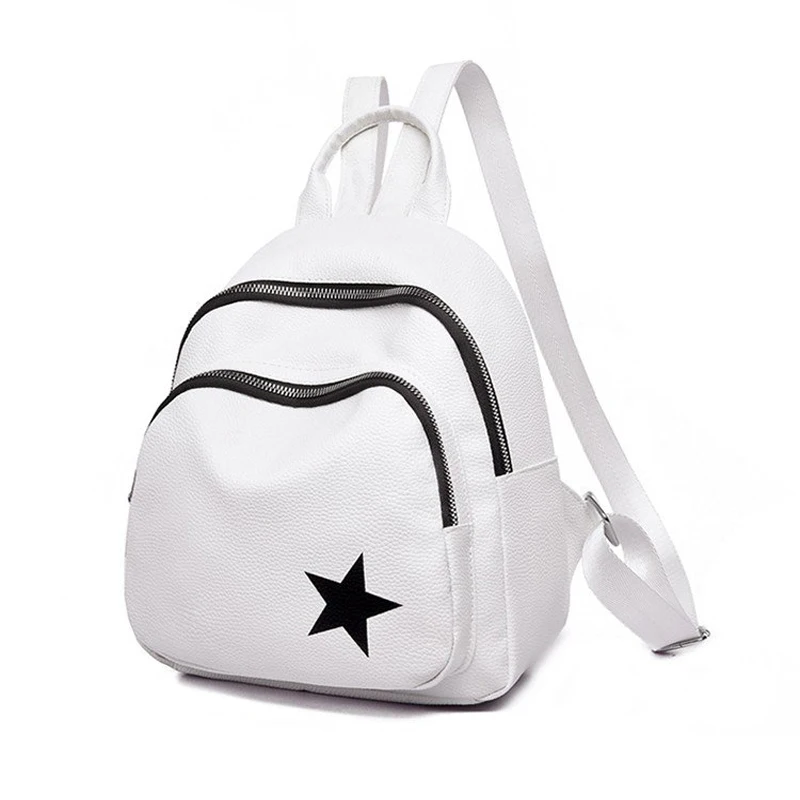 

Backpack female tide 2018 autumn and winter new Korean version of the wild simple casual PU backpack student bag travel bag