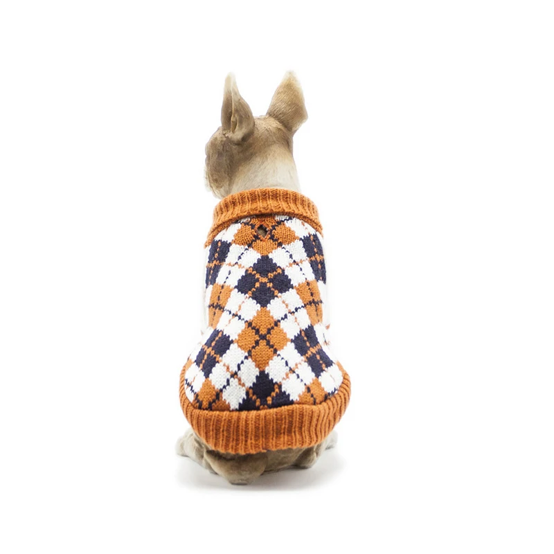 Зимняя одежда для домашних животных, свитер для собак, пальто, одежда для кошек, чихуахуа, щенков, костюм для маленькой собачки, пудель, шнауцер, одежда для домашних животных - Цвет: Coffee