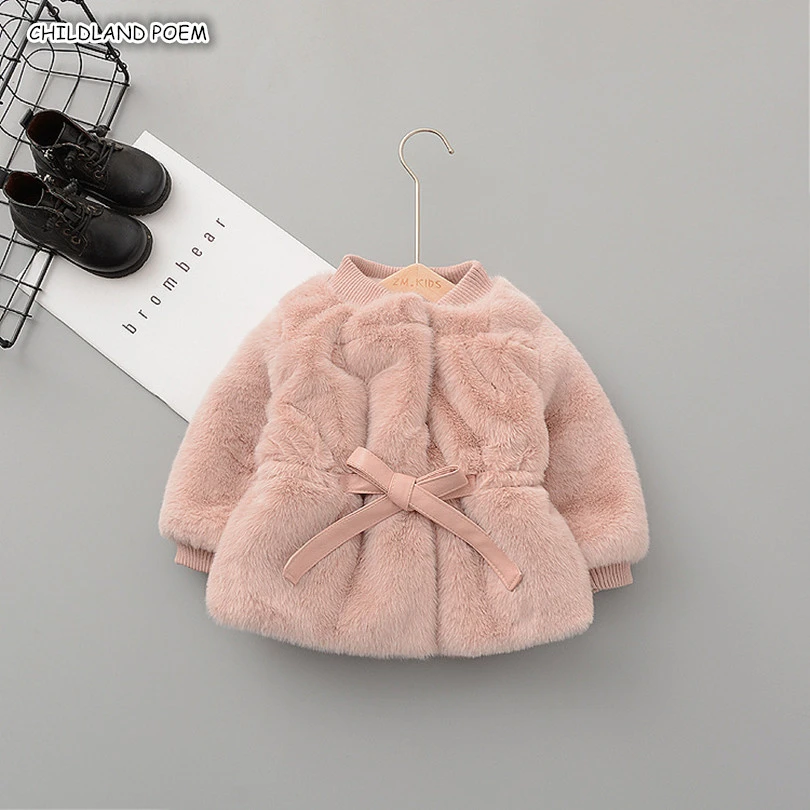 faux fur baby girl coat