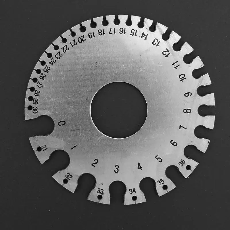 Портативный 1 шт. нержавеющая сталь 1-36 круглый AWG SWG проволока линейка Калибр Диаметр измеритель инструмент анализа инструменты