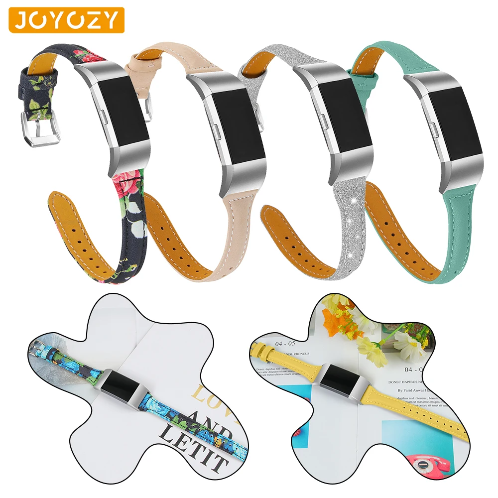 Joyozy ремешок из натуральной кожи умный Браслет для fit bit Часы замена Charge 2 часы