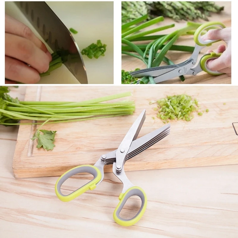 Layers Basil Rosemary Kitchen Scissors Professional Sewing Guided For home Crafts Wrapping Gifts Fabric Sewing Cut Straight Fast (2)