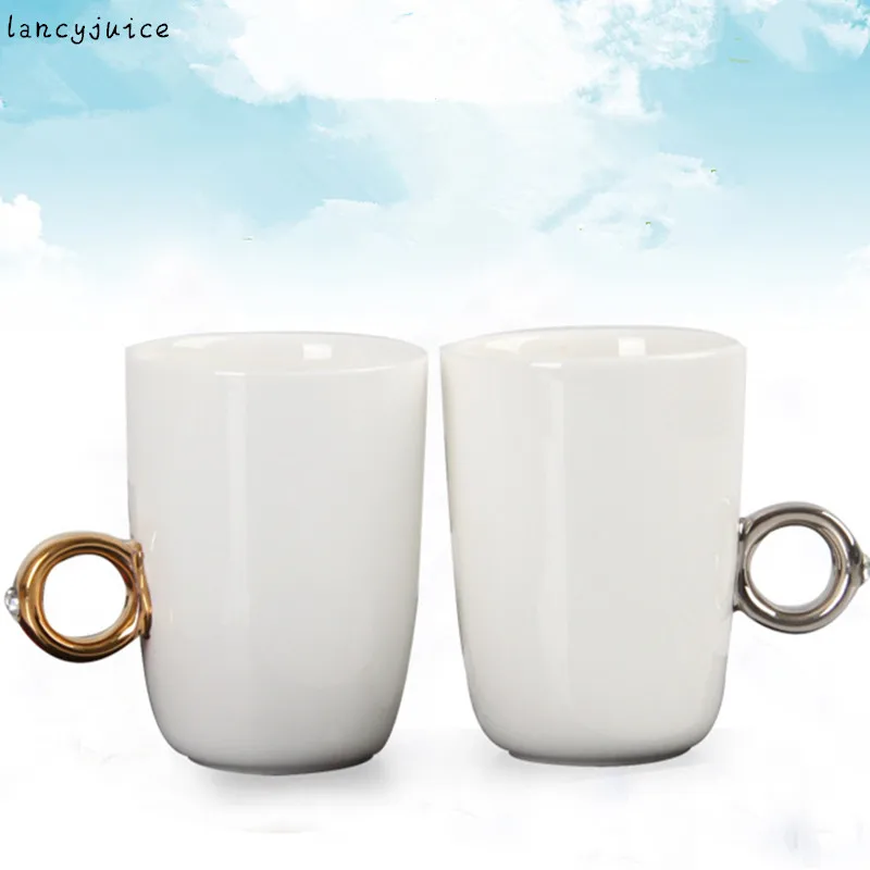 

Novelty Bone china Couple ceramic Cup Creative funny quality surprise gift
