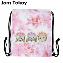 Новая мода розовая обезьяна 3D печать путешествия softback женская сумка со шнурком 27082