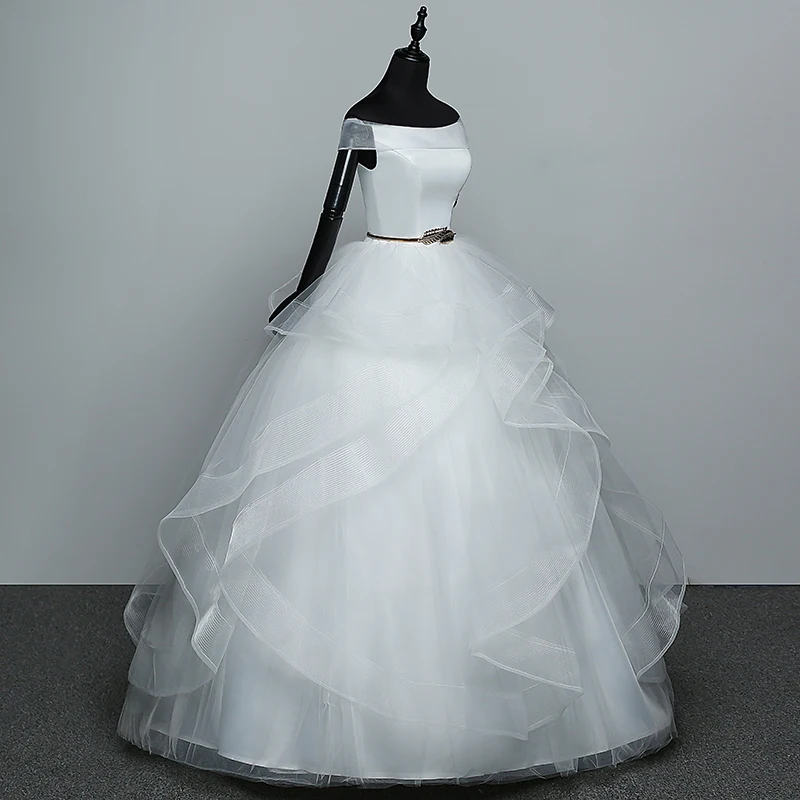 Новое поступление с поясом сексуальный вырез «сердечко» свадебное платье с открытыми плечами на шнуровке винтажное Свадебное бальное платье Vestido De Noiva L