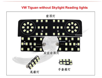 

5PCS LED Reading Light/Interior dome map Light Kit Bulb Upgrade for Tiguan without Skylight(e.g. Glove box,Trunk,Visor Light)