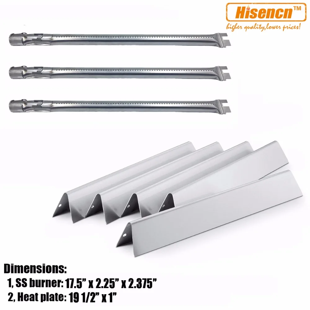 

Hisencn Heat Plate and Burners Replacement for Weber Genesis 300 Series (2011-2016 Grill Models With "Up Front" Controls)