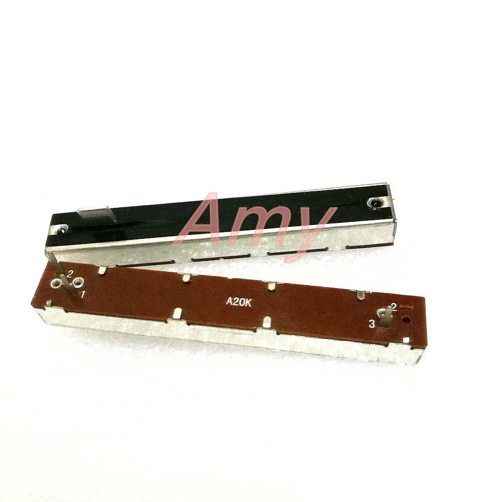 

20pcs/lot 88MM slide potentiometer single joint A20K shaft length 8MM mixer direct slide potentiometer 3 feet SL60V