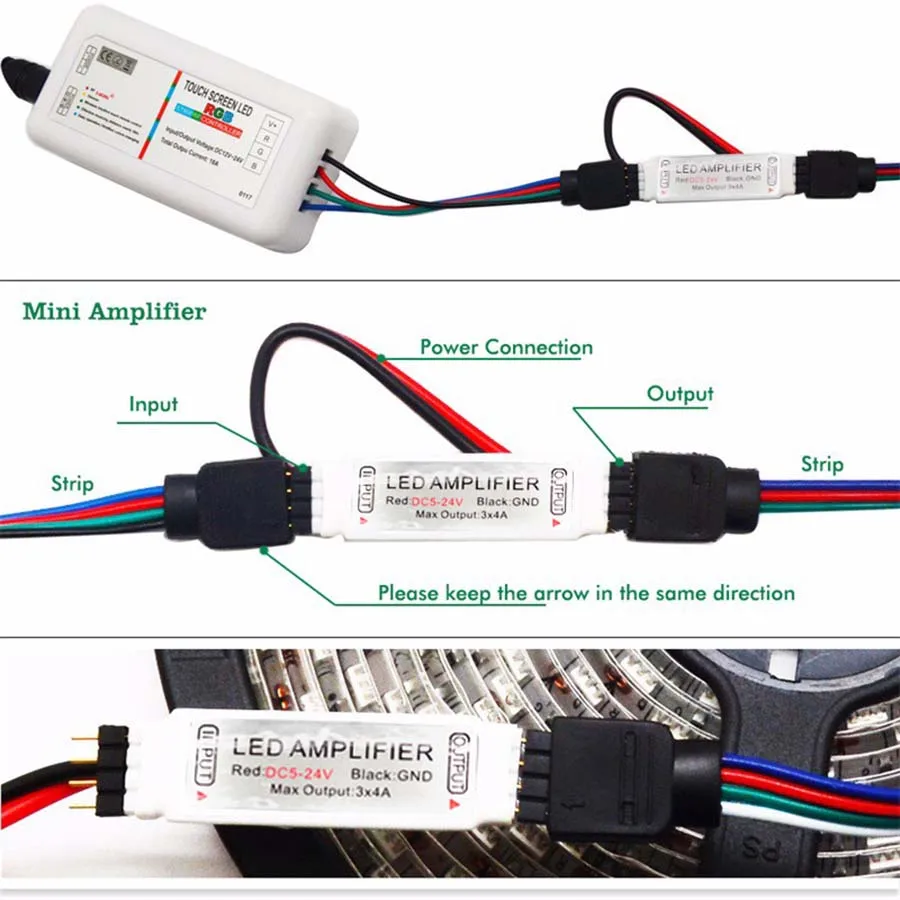 5 шт. мини RGB/светодиодный Усилитель RGBW контроллер управления DC5-24V общий анод управления для 5050 RGB/RGBW светодиодные ленты