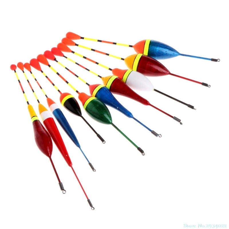 

New 10pcs/set Carp Fishing Floats Set Buoy Bobber Stick For Fish Tackle Vertical Mix Size Drop Ship