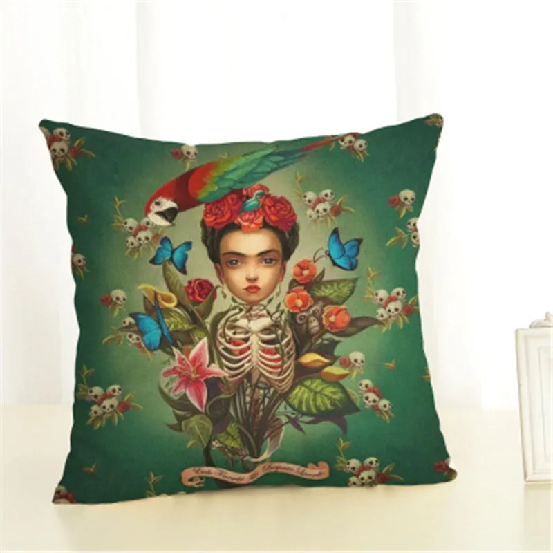 Painting Zara*Women Printed Flower Girls Cushion Cover 45x45cm Woman Throw Pillow Covers Cushions Home Decor Special Pillowcases