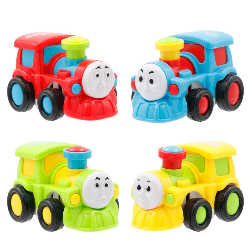 

High Grade ABS Plastic Material 100% Safe Pull Back Cartoon Car Baby Toy Train Vehicle Mini Cartoon Toy For Girls and Boys