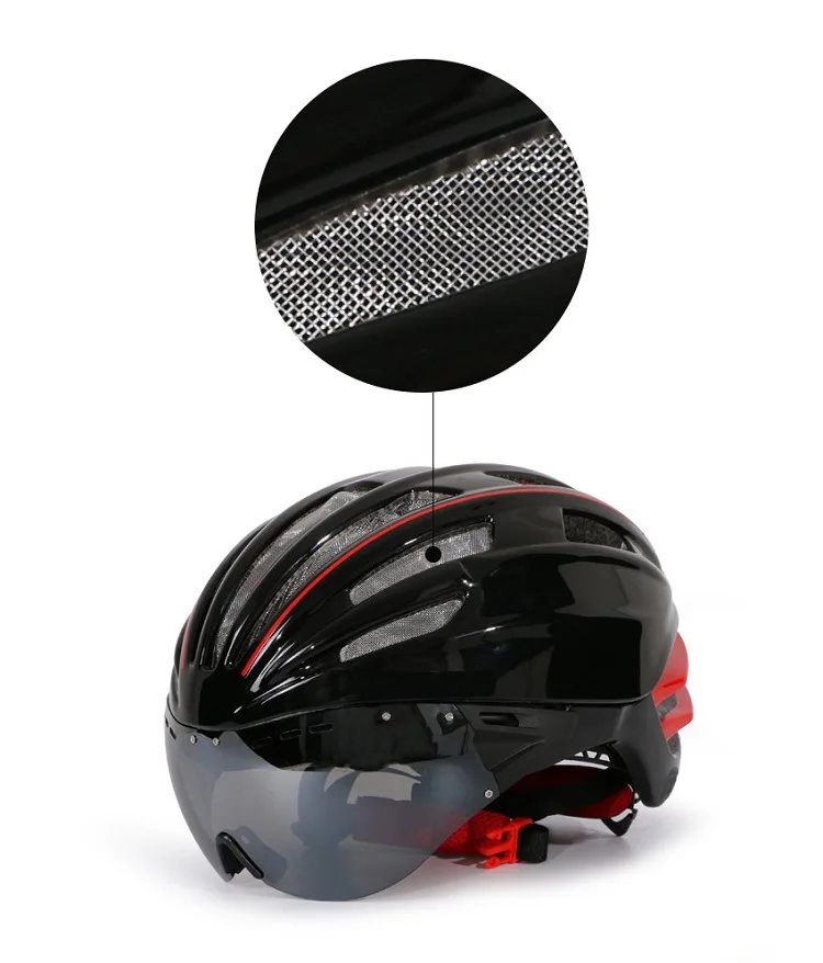 Велосипедный шлем EPS с ветрозащитными линзами, полностью формованный велосипедный шлем 28 вентиляционных отверстий, велосипедный шлем для горного велосипеда, Casco Ciclismo 55-61 см