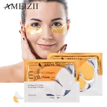 AMEIZII Gold Eye Patches Mask Anti Wrinkle Eye Patch for Eye Care Dark Circles Remove Collagen Gel Protein Sleep Patch Eyes Bags