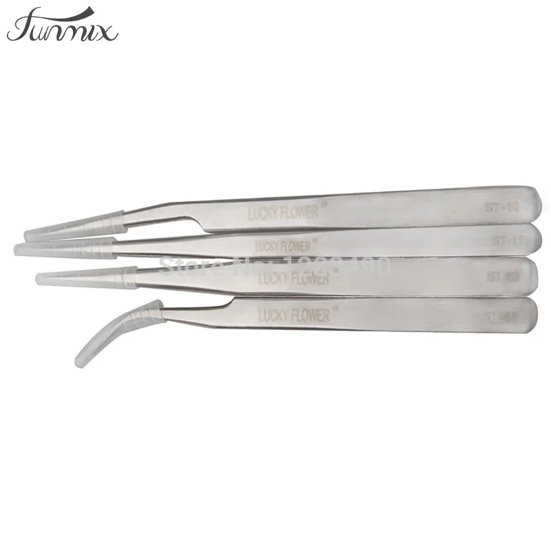 4 шт. пинцет для наращивания ресниц из нержавеющей стали|eyebrow tweezers|tweezers eyelash