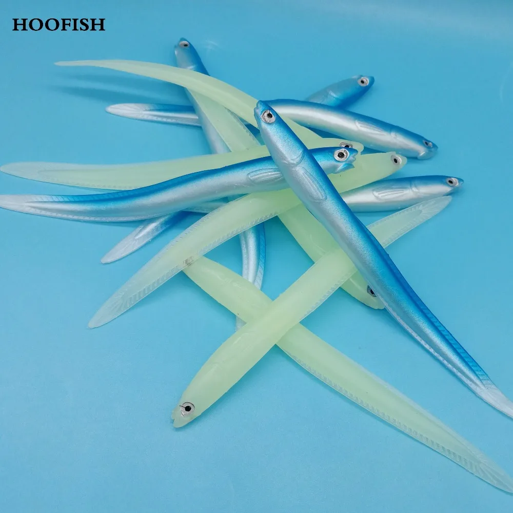 HOOFISH 8 шт./партия электрическая угря бионическая приманка искусственная Мягкая приманка 6,5 г/13,5 см светящаяся Приманка Мягкая приманка