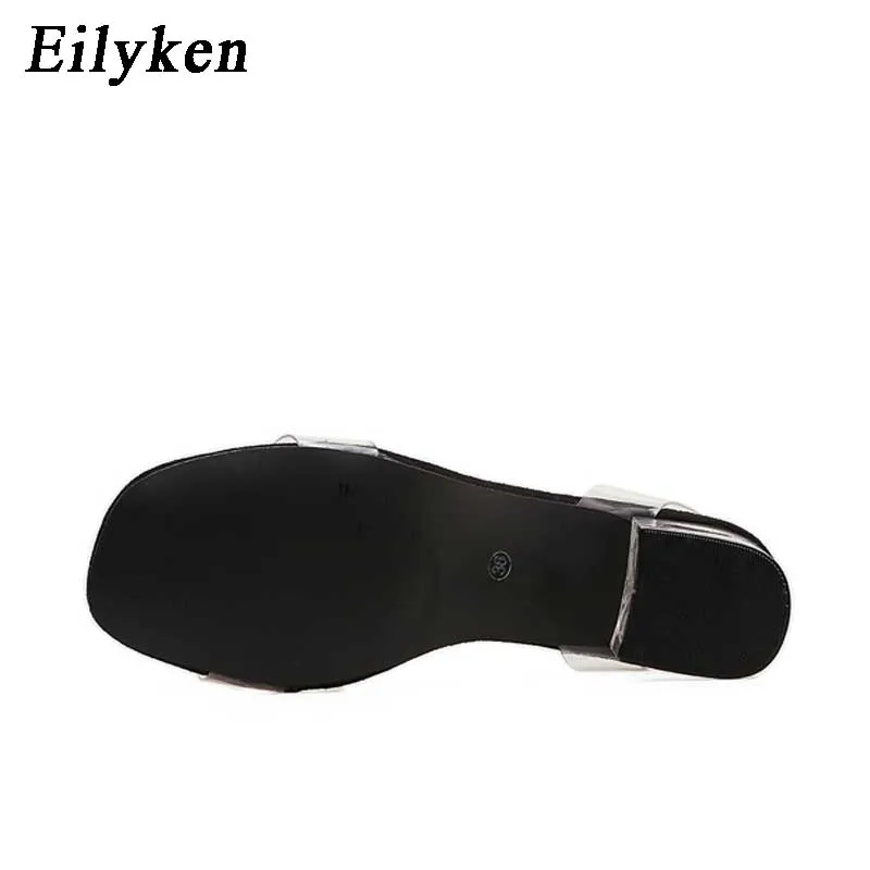 Eilyken/женские босоножки; прозрачные туфли-лодочки из ПВХ на высоком каблуке; модель года; модельные Летние босоножки с ремешком на пятке; Размеры 35-40