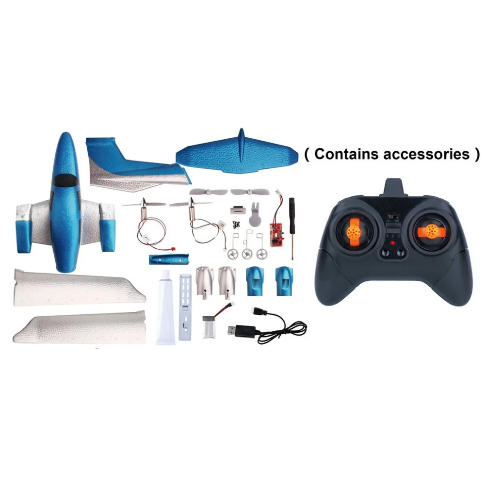 RC Airplane DIY EPP Rubber 2.4ghz Fixed Wing Remote Control Airplanes GD006 Remote Controlled Glider With Light For Kids Toys HO