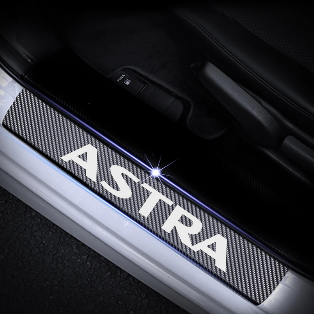 Защитная пленка для порога OPEL ASTRA Виниловая наклейка из углеродного волокна