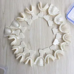 17Pcs/Set Dental Impression Trays Autoclavable Teeth Holder Edentulous Jaws Impression Trays Dentist Tools Material With Box