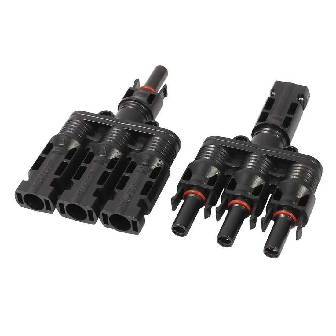 

Hot Sale A Pair Of CNCT-MC4 T Branch Connectors Male/ Female Solar Panel Cable Connectors Cable Splitter Coupler MMMF+FFFM