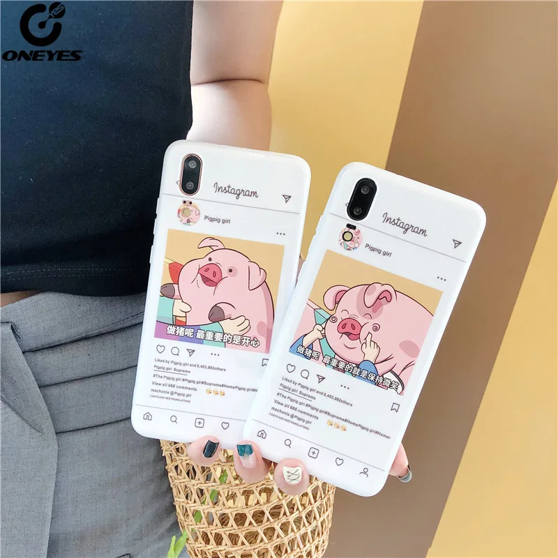 Глянцевая Мягкий чехол для iPhone 8 7 Чехол 6 6s плюс милые поросенка х обложки на айфон