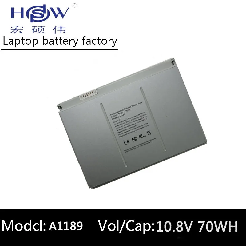 HSW 6600mAh Аккумулятор для ноутбука A1189 Apple MacBook Pro17 дюймов MA092T MA897X/A MA611B A1151 батарея A1212